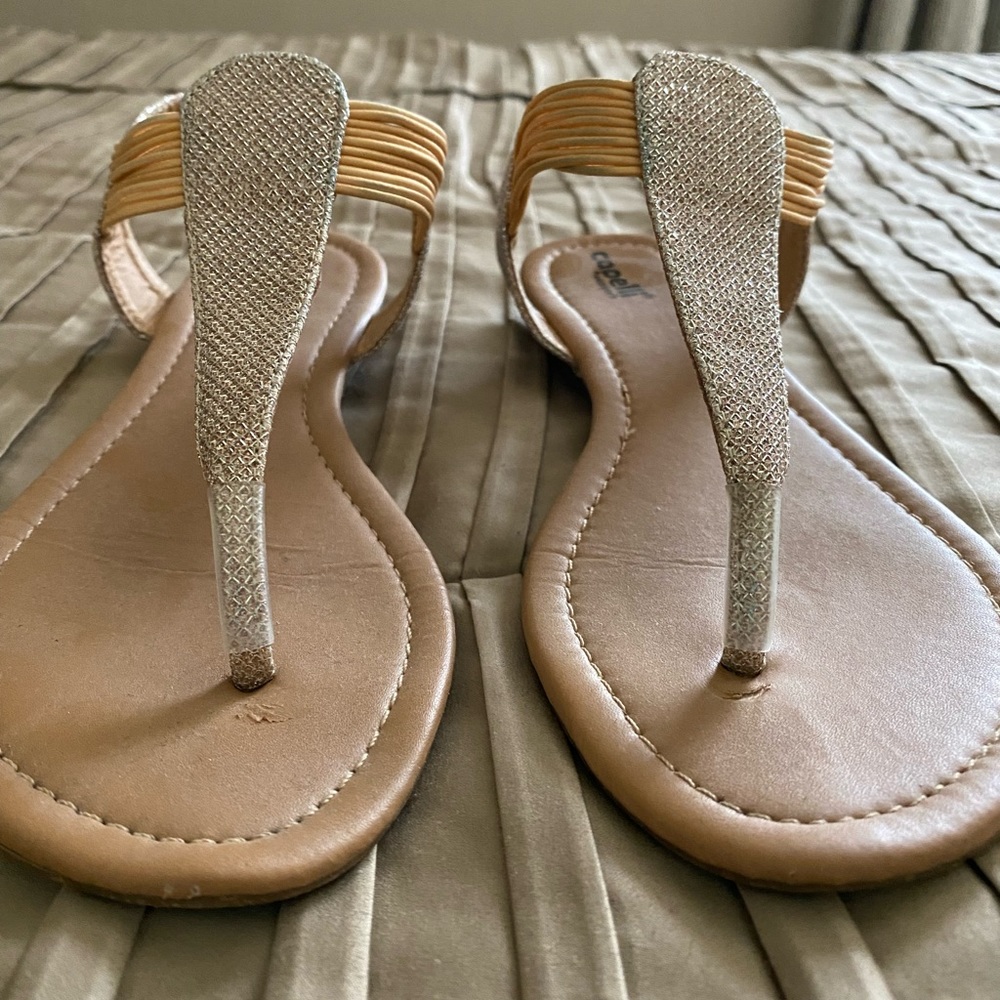 Bling sandals. Cute and comfy.